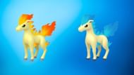 Regular and shiny Ponyta (Image via TPC)